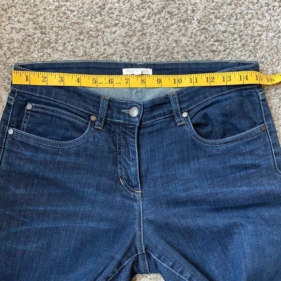 Eileen Fisher Cotton Stretch Straight Ankle Jeans - Picture 9 of 11